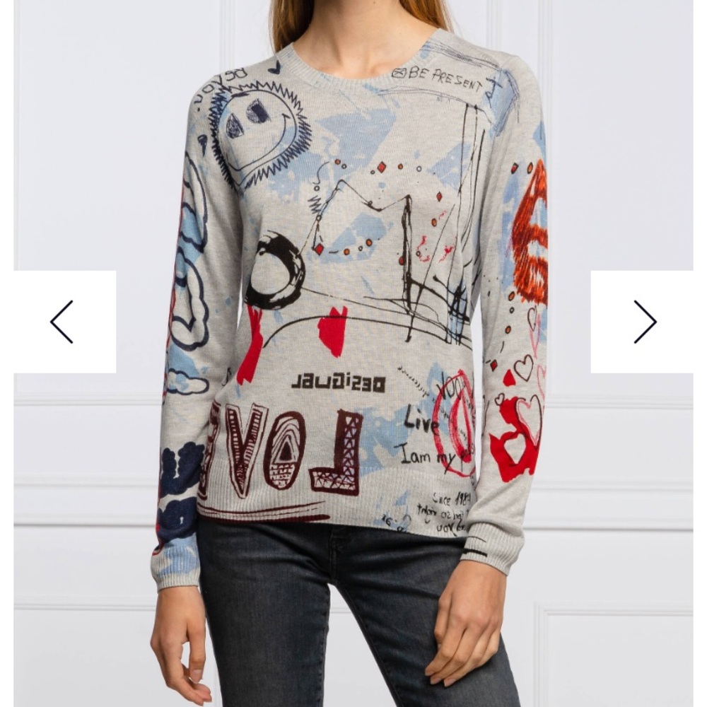 Desigual fun sweater Large
